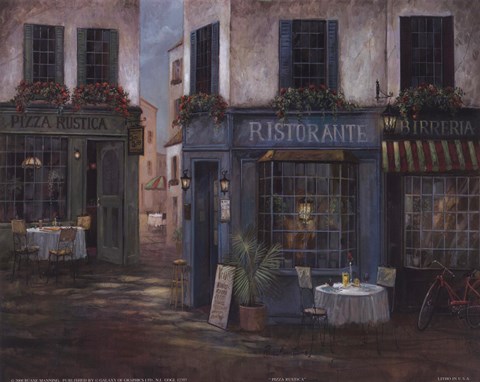 Framed Pizza Rustico Print