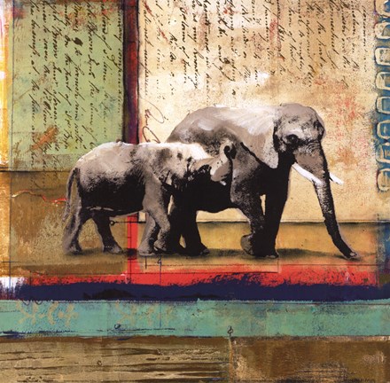 Framed Serengeti Elephant Print