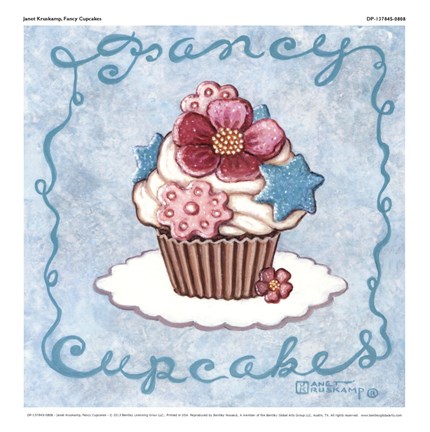 Framed Fancy Cupcakes Print