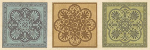 Framed Classical Tiles I Print