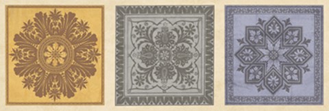 Framed Classical Tiles II Print