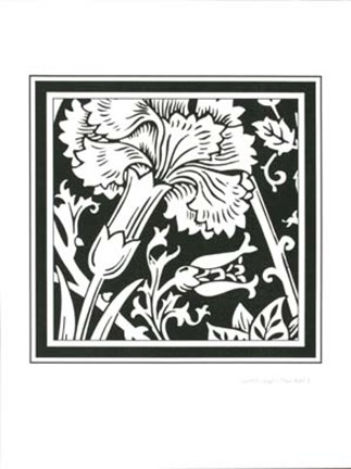 Framed Graphic Floral Motif I Print