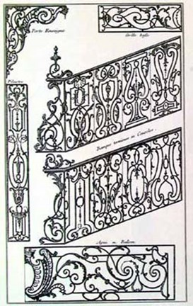 Framed Stair Balustrade III Print