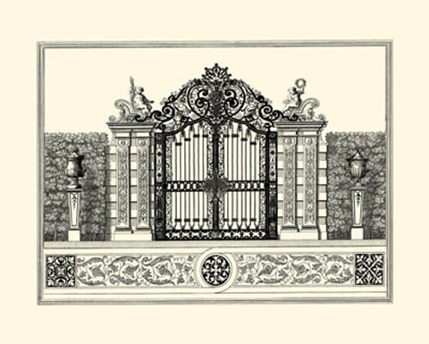 Framed Grand Garden Gate II Print