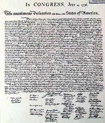 Framed Declaration of Independence (Document) Print