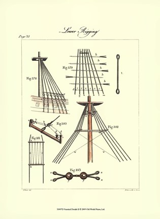 Framed Nautical Details II Print