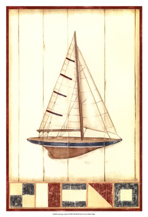 Framed Americana Yacht II Print