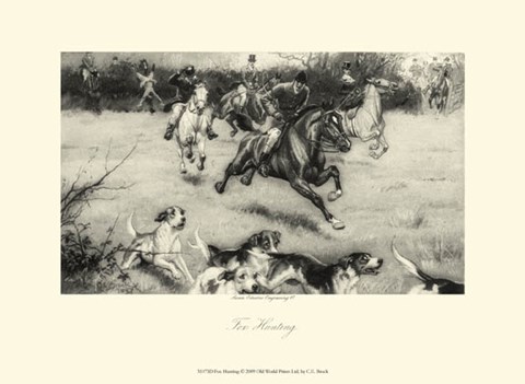 Framed Fox Hunting Print