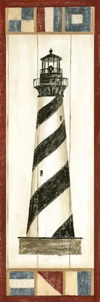 Framed Americana Lighthouse II Print