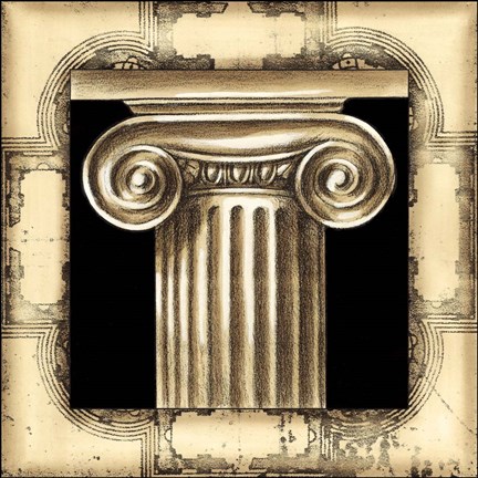 Framed Small Architectural Schema I Print