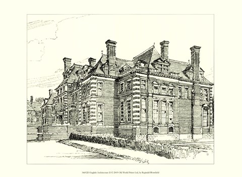 Framed English Architecture II Print
