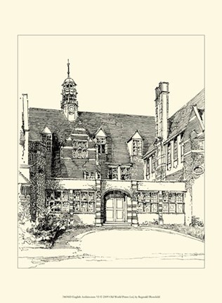 Framed English Architecture VI Print
