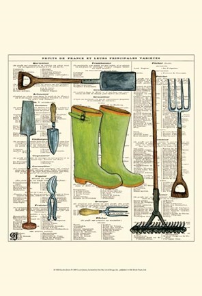 Framed Garden Boots Print