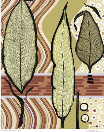Framed Go Go Leaves III Print