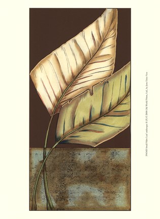 Framed Small Palm Leaf Arabesque II (P) Print
