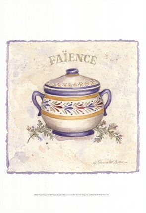 Framed French Pottery I Print