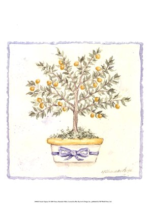 Framed French Topiary I Print