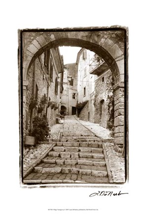Framed Village Passageway Print