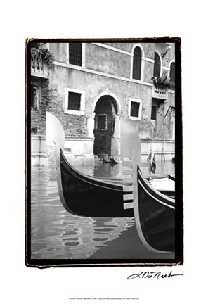 Framed Resting Gondolas Print