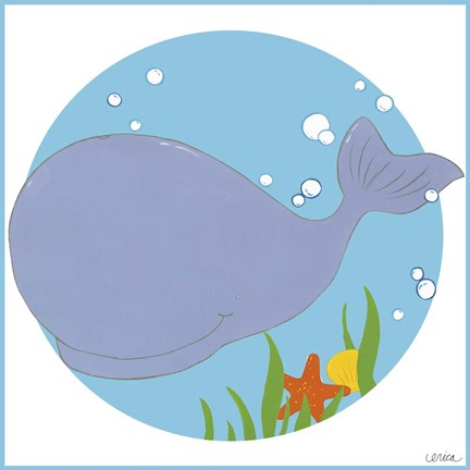 Framed Wally the Whale Print