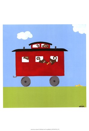 Framed Circus Train IV Print