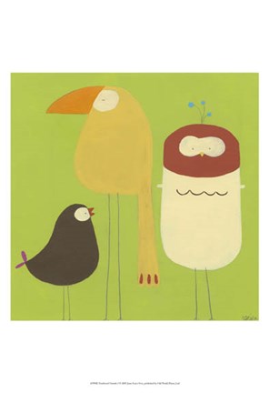 Framed Feathered Friends I Print
