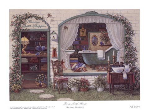 Framed Fancy Bath Shoppe Print