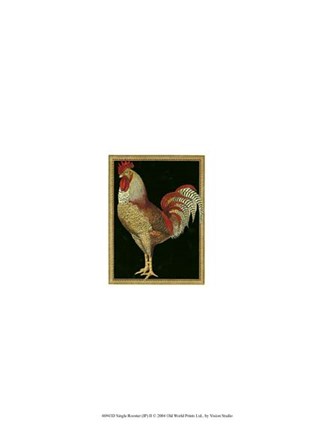 Framed Single Rooster (IP) II Print