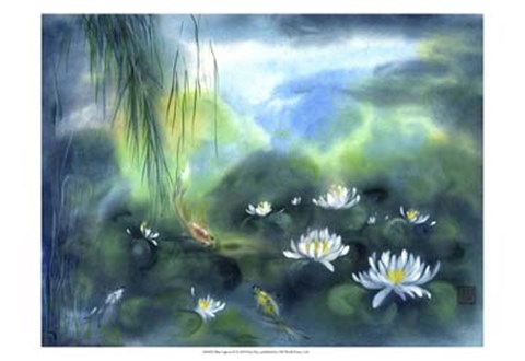 Framed Blue Lagoon II Print