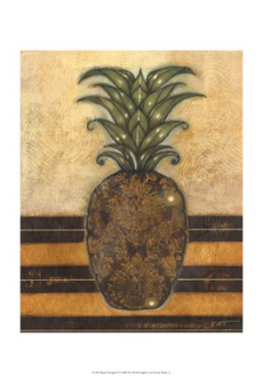 Framed Regal Pineapple II Print