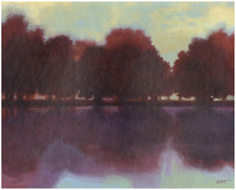 Framed Crimson Lake I Print