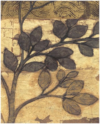 Framed Bronzed Branches II Print