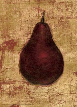 Framed Crimson Pear Print