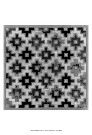 Framed Mudcloth Black &amp; White II Print