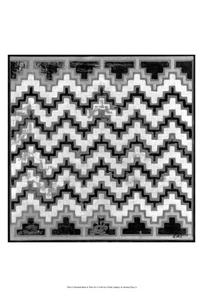 Framed Mudcloth Black &amp; White III Print