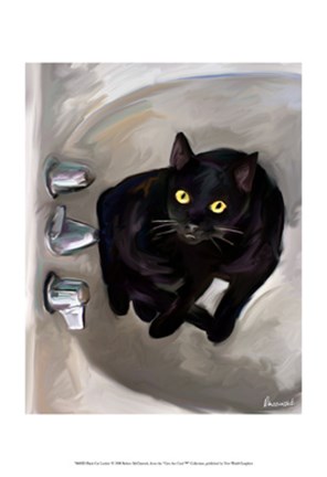 Framed Black Cat Lookin&#39; Print