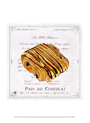 Framed Pain au Chocolat Print