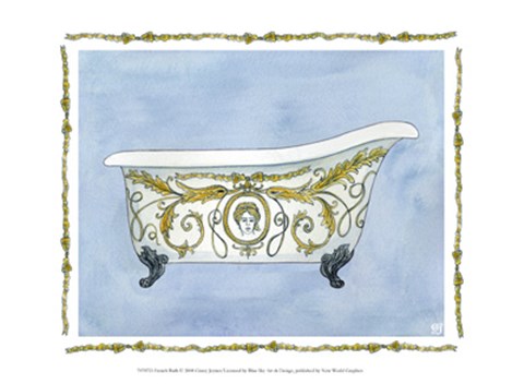 Framed French Bath Print