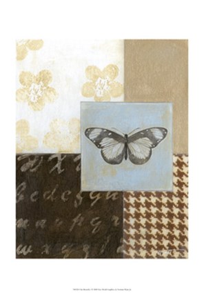 Framed Chic Butterfly I Print