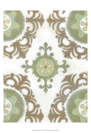 Framed Earth Suzani I Print