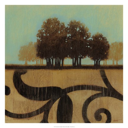 Framed Mediterranean Twilight I Print