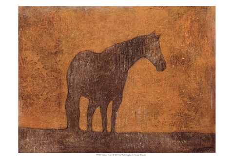 Framed Oxidized Horse I Print