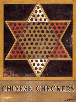 Framed Chinese Checkers Print