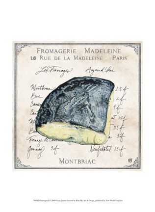 Framed Fromages I Print