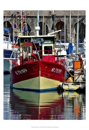 Framed Antibes Harbor I Print