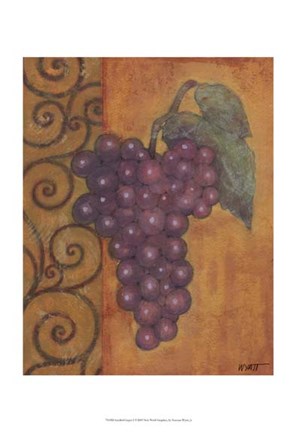 Framed Scrolled Grapes I Print