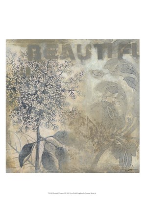 Framed Beautiful Flowers I Print