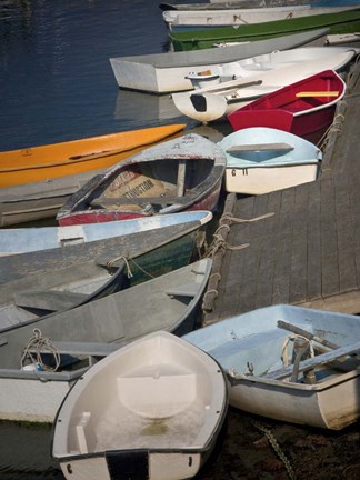 Framed Row Boats III Print