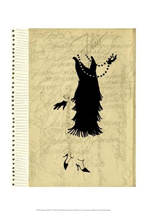 Framed Flapper Fashion IV Print