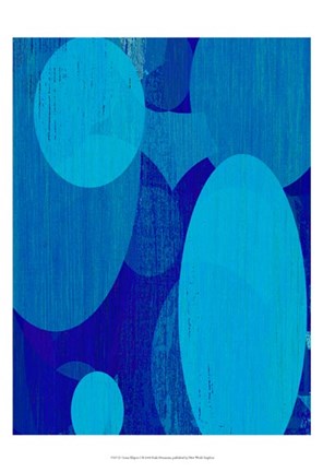 Framed Ocean Ellipses I Print